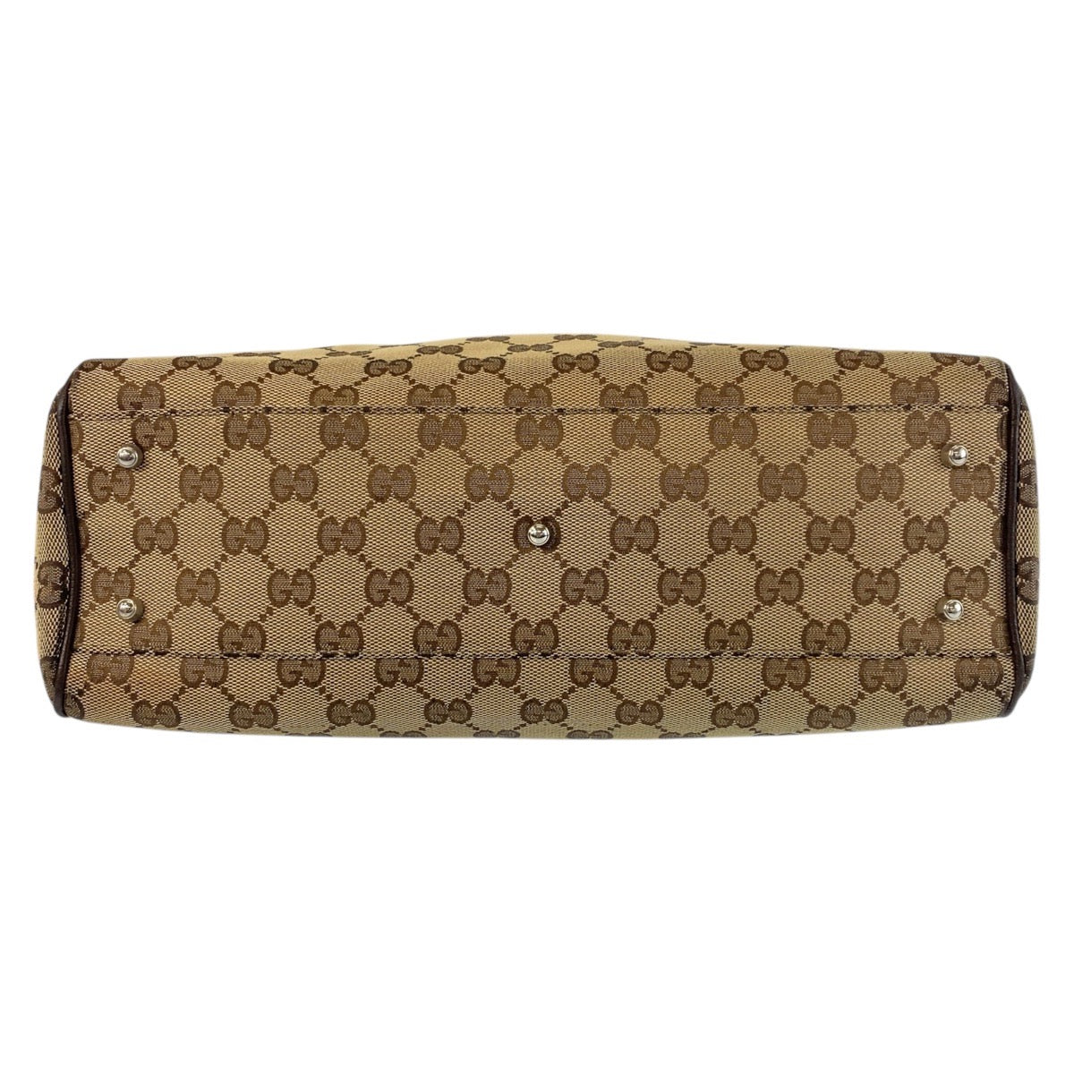 16021
GUCCI グッチ シェリーライン ベージュ ブラウン シルバー金具 GGキャンバス 145810 トートバッグ ショルダーバッグ レディース ABP32
