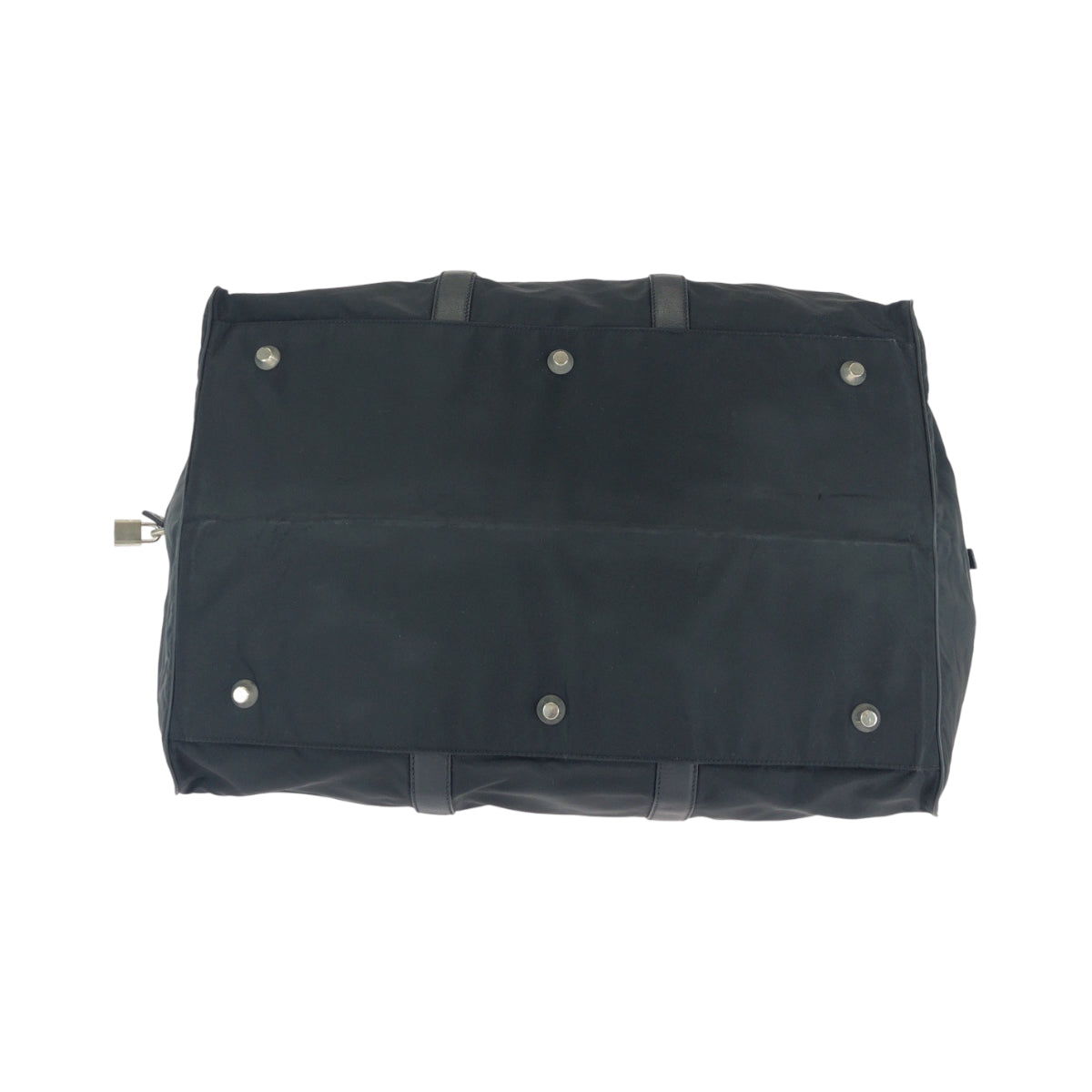 16045
PRADA プラダ テスート 三角ロゴプレート ブラック 黒 シルバー金具 ナイロン ボストンバッグ ハンドバッグ レディース AB46