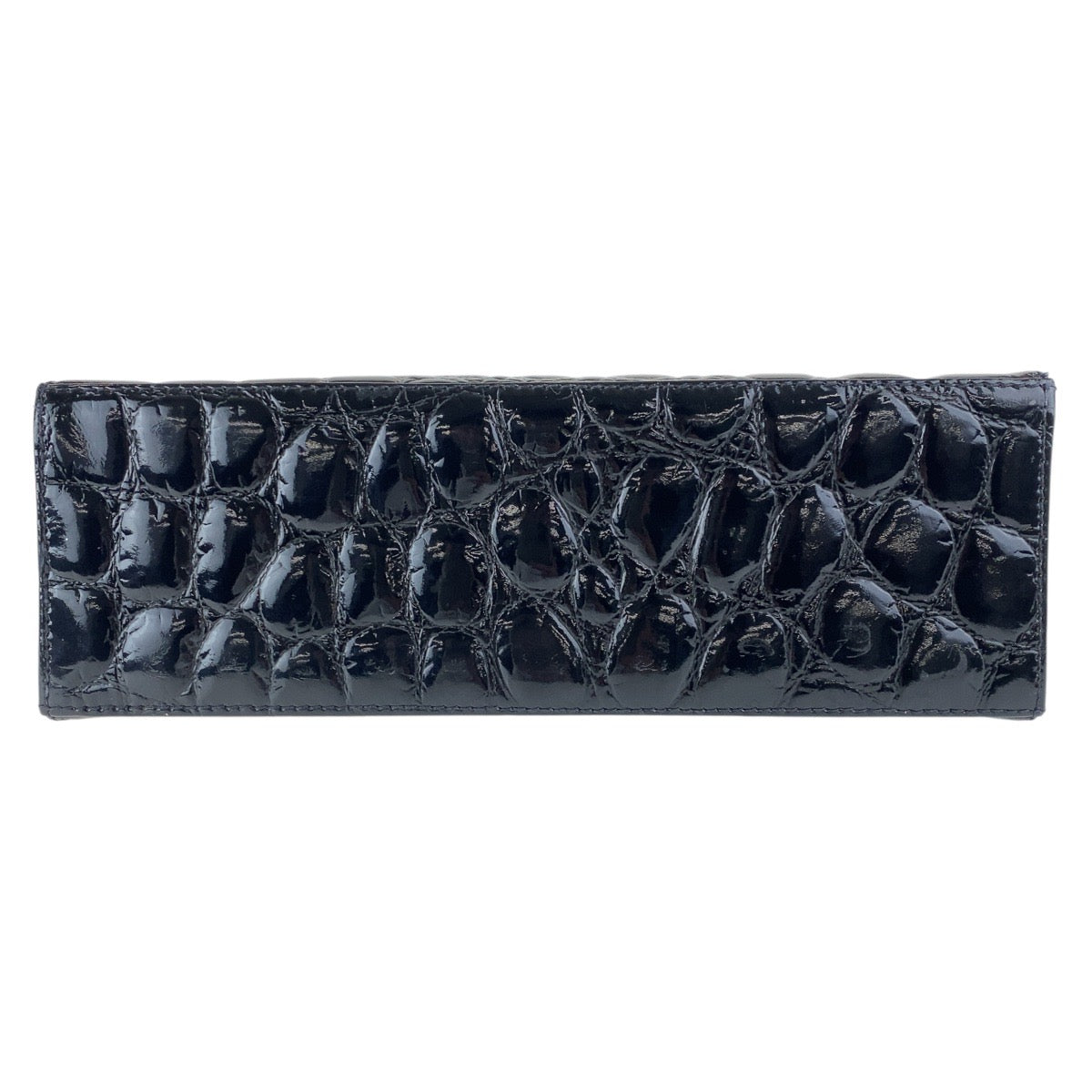 16075
Gianni Versace ジャンニ ヴェルサーチ 型押し ブラック 黒 ゴールド金具 エナメル ハンドバッグ ショルダーバッグ レディース