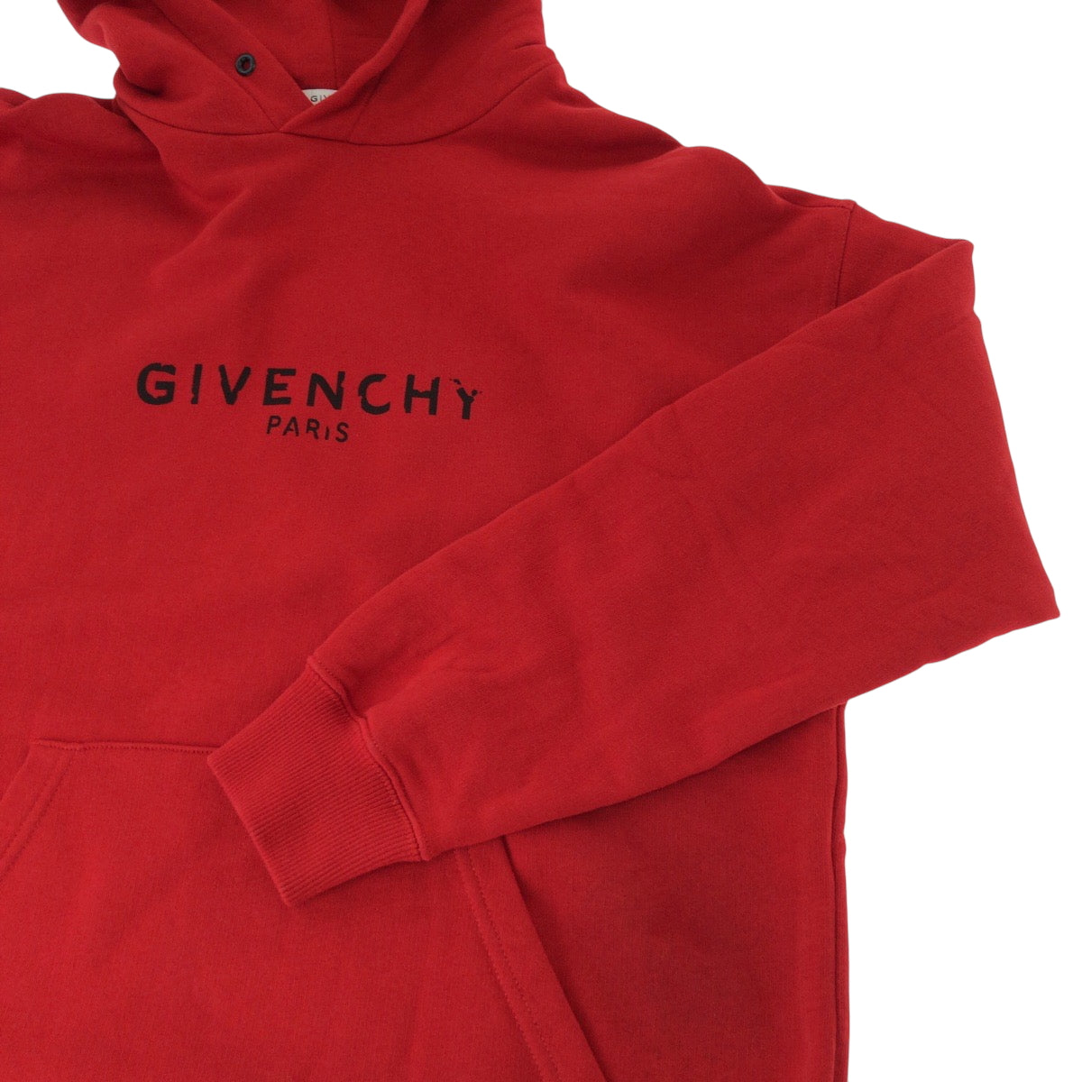 16083
Givenchy ジバンシー ヴィンテージロゴ サイズS レッド ブラック コットン BM700R30AF パーカー フーディ メンズ