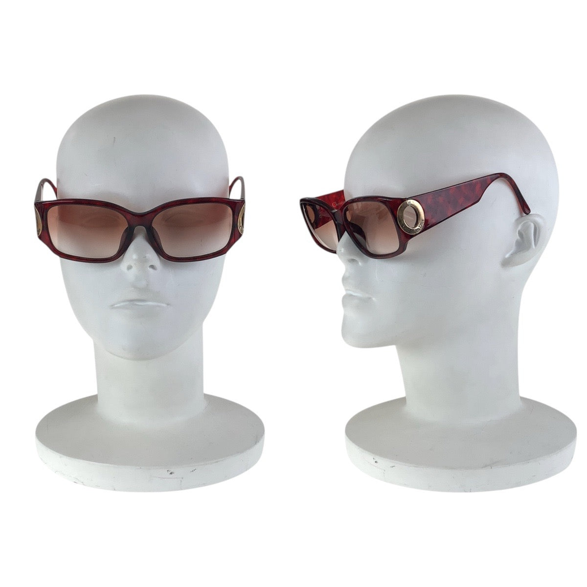 16149
Christian Dior クリスチャンディオール グラデーションレンズ レッド ゴールド金具 プラスチック 2660A 31 57◻︎14 サングラス 男女兼用 スクエア レディース AB8