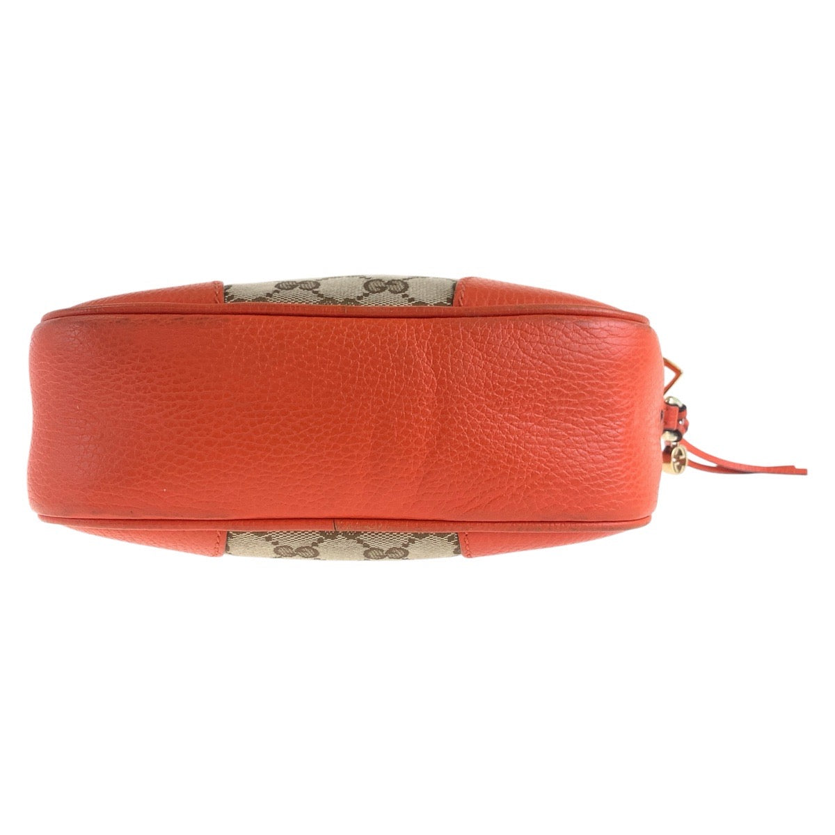 16219
GUCCI グッチ オレンジ ブラウン ゴールド金具 GGキャンバス / レザー 449413 ショルダーバッグ ポシェット レディース AB58