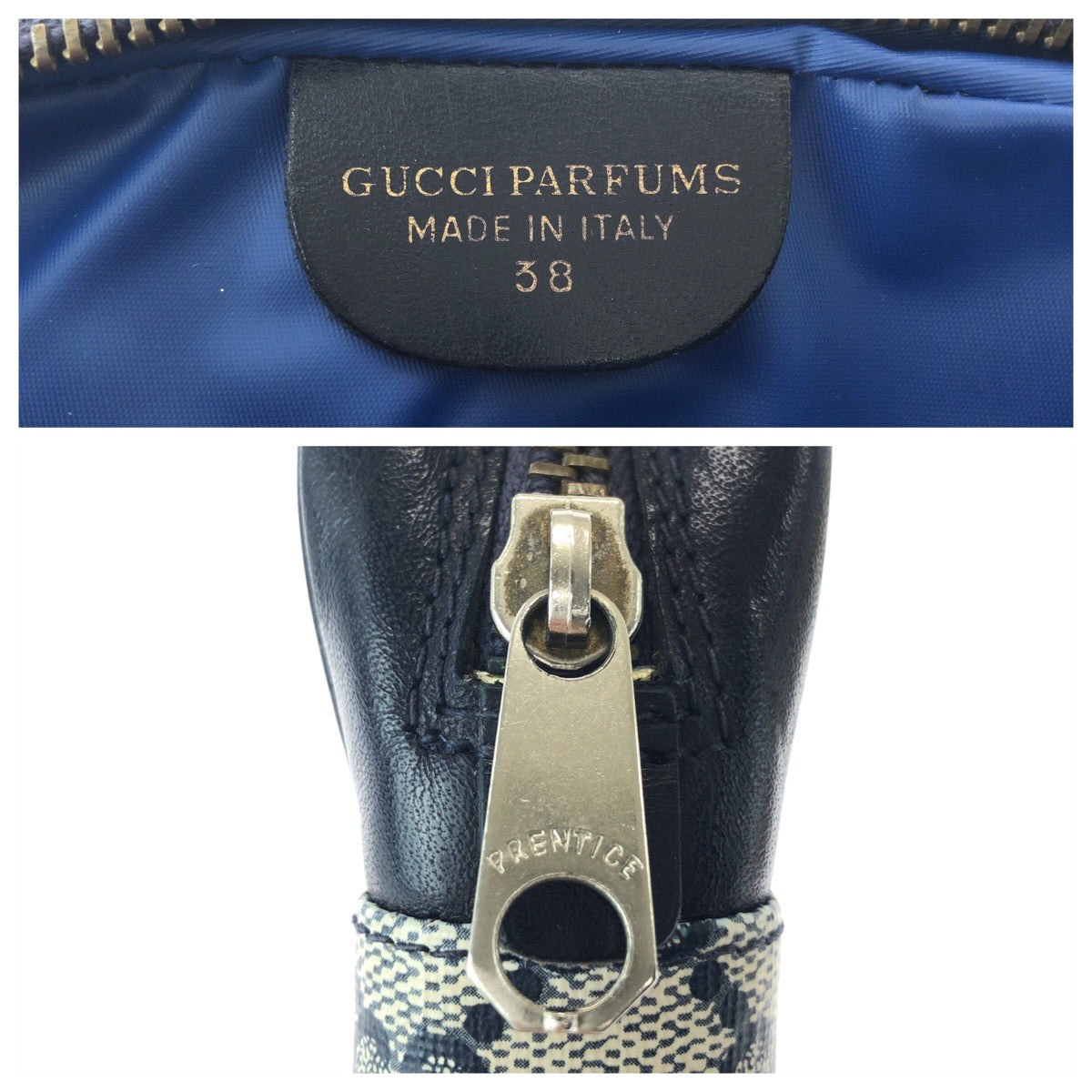 16233
GUCCI グッチ ヴィンテージ オールドグッチ シェリーライン ネイビー グレー GGスプリームキャンバス / レザー クラッチバッグ セカンドバッグ 男女兼用 レディース