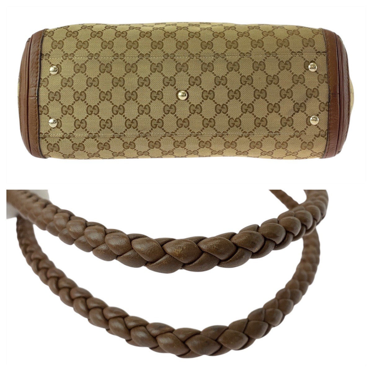 16255
GUCCI グッチ ベラバンブー ベージュ ブラウン ゴールド金具 GGキャンバス / レザー 269945 トートバッグ ショルダーバッグ レディース