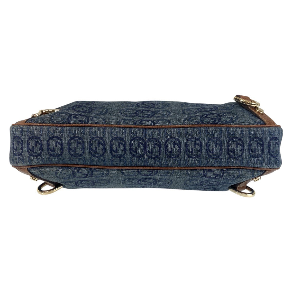 16273
GUCCI グッチ アビー インターロッキング ブルー ブラウン ゴールド金具 キャンバス / レザー 130738 ショルダーバッグ レディース A54