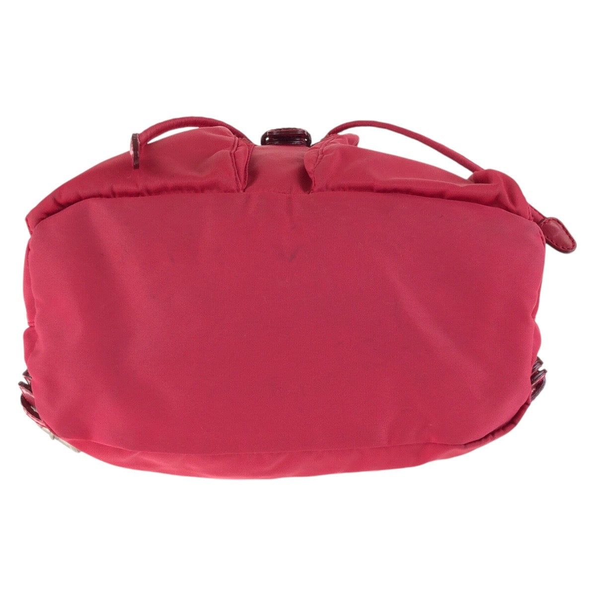 16359
PRADA プラダ テスート 三角ロゴプレート レッド シルバー金具 ナイロン / レザー リュック・デイパック バックパック レディース AB40