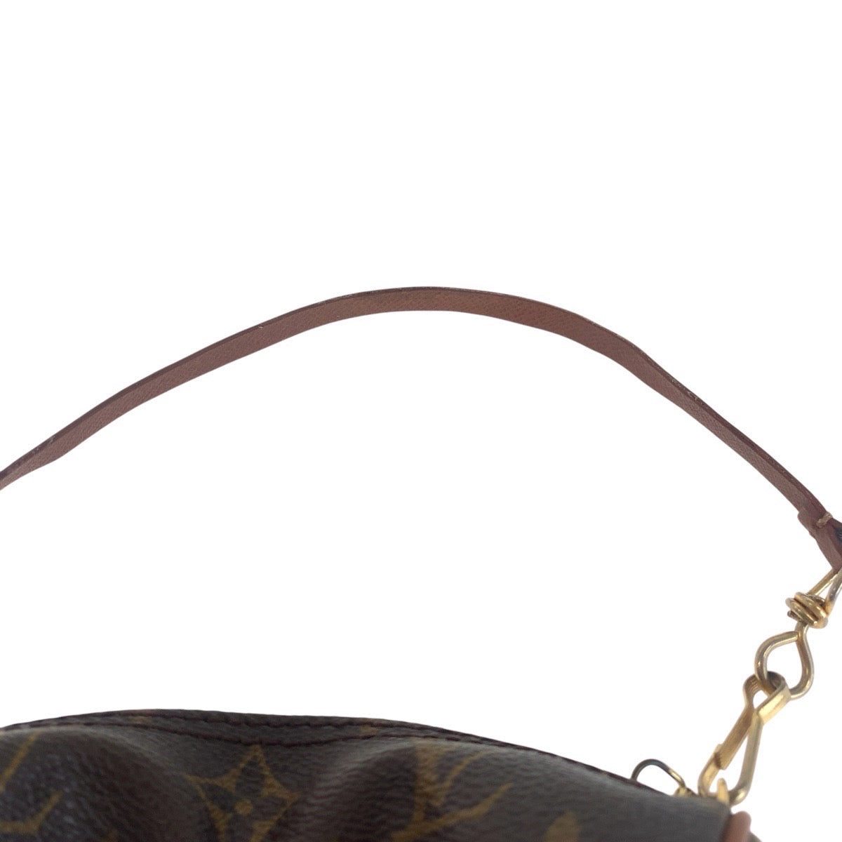 16362
LOUIS VUITTON ルイヴィトン モノグラム パピヨン ポーチのみ ブラウン ゴールド金具 PVC / レザー M51365 ポーチ アクセサリーポーチ レディース