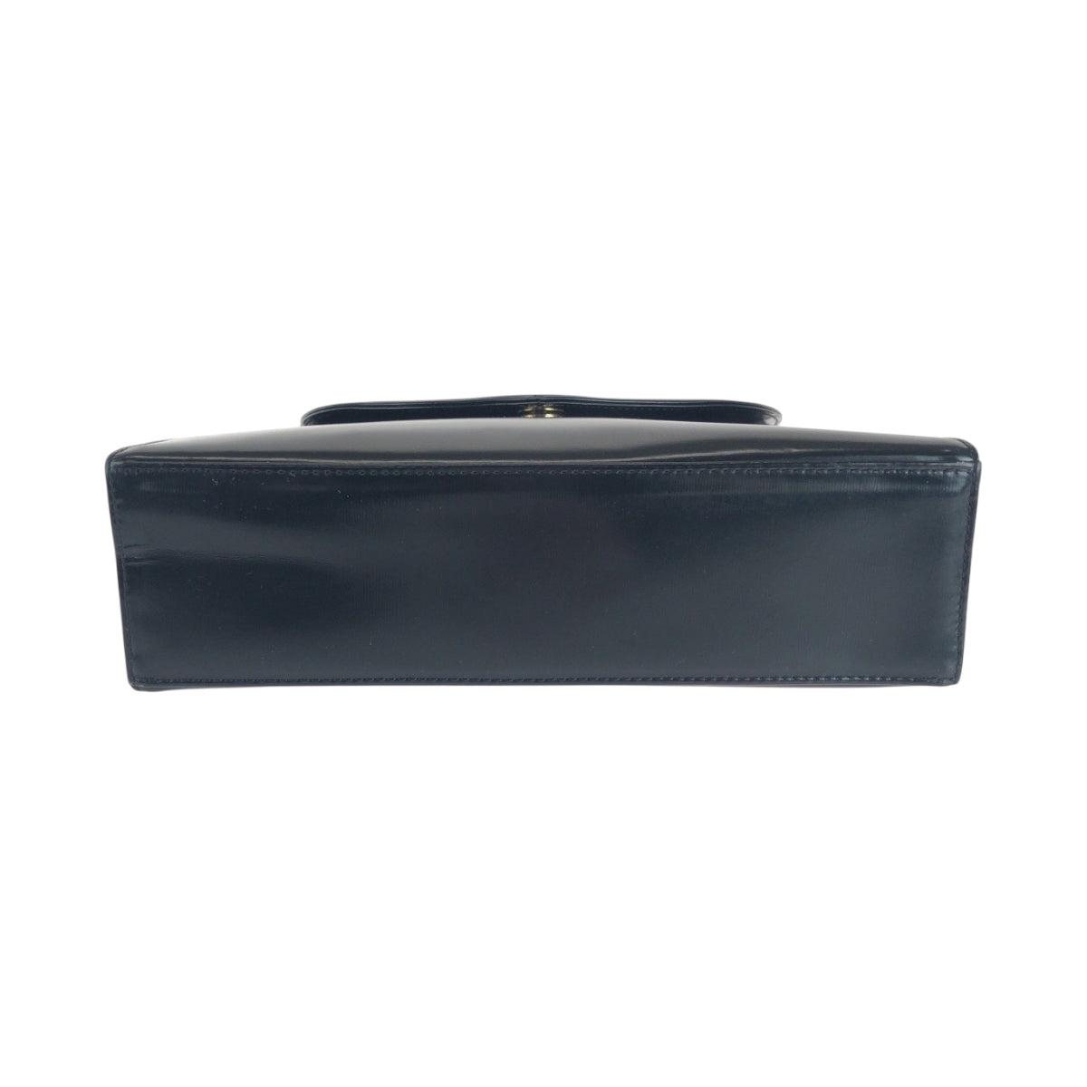 16405
YVES SAINT LAURENT イヴ サンローラン ヴィンテージ ロゴチャーム ブラック 黒 ゴールド金具 レザー ハンドバッグ レディース