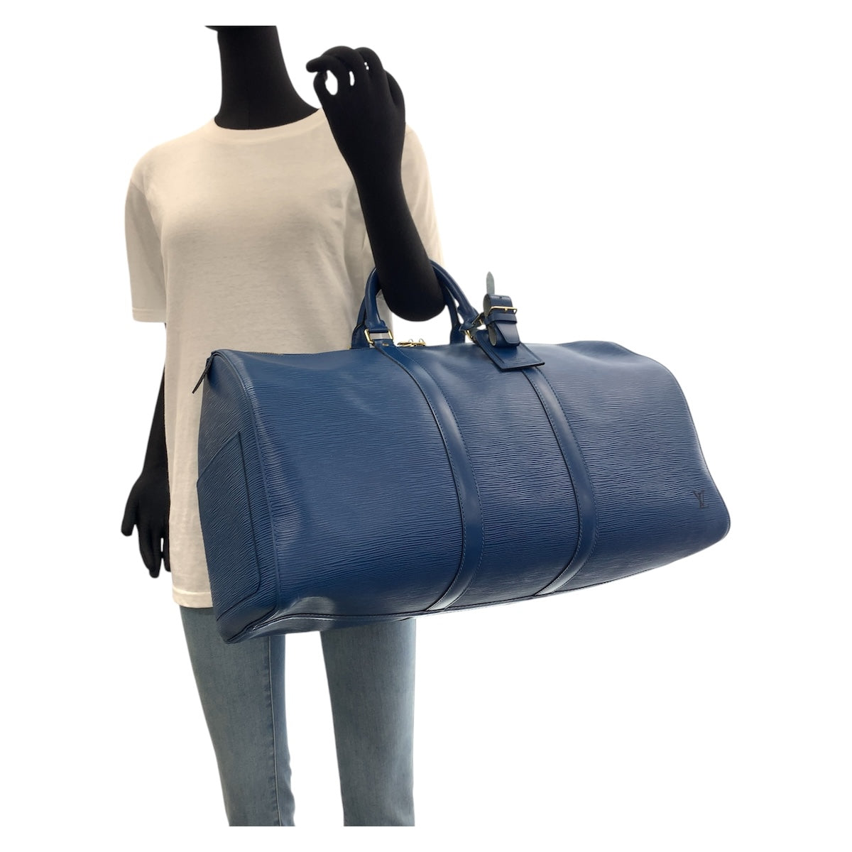 16444
LOUIS VUITTON ルイヴィトン エピ キーポ ル 50 トレドブルー ゴールド金具 レザー M42965 ボストンバッグ 男女兼用 レディース ABP58