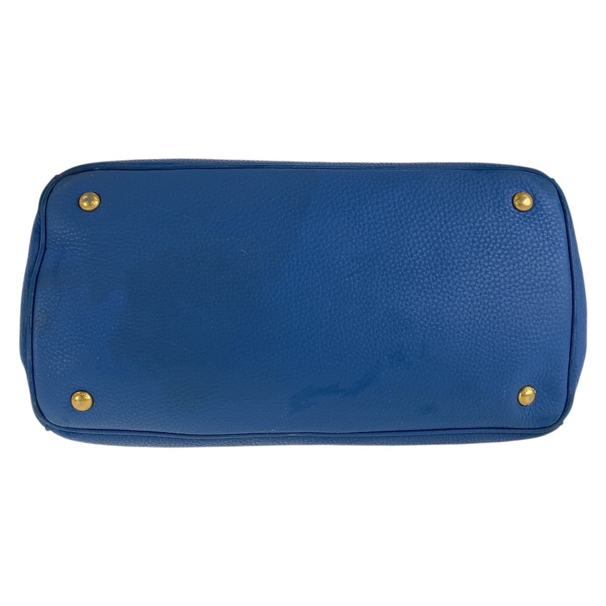 16449
PRADA プラダ ヴィッテロダイノ ブルー ゴールド金具 レザー ハンドバッグ ショルダーバッグ 2way レディース AB52