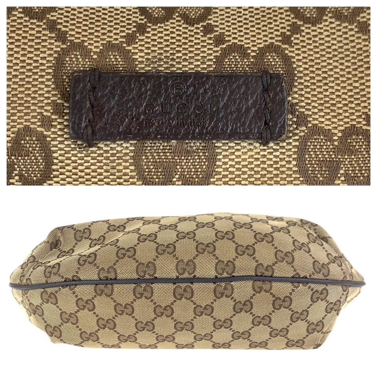 16462
GUCCI グッチ ベージュ ブラウン GGキャンバス / レザー 181092 ショルダーバッグ メッセンジャーバッグ レディース AB33