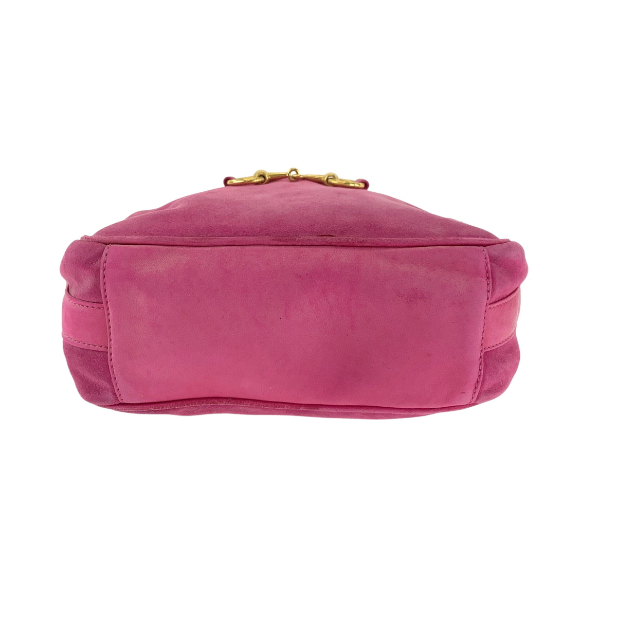 16521
GUCCI グッチ ヴィンテージ オールドグッチ ホースビット ピンク ゴールド金具 スウェード 007 3444 0221 ショルダーバッグ ポシェット レディース ABP39
