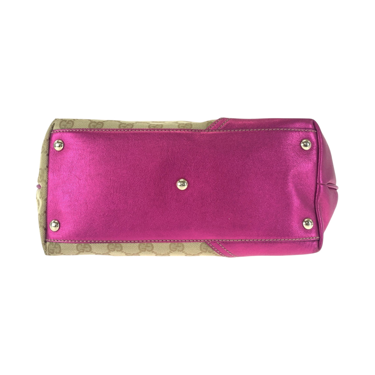 16540
GUCCI グッチ ニューブリット ベージュ ピンク ゴールド金具 GGキャンバス 169946 トートバッグ ショルダーバッグ レディース ABP39