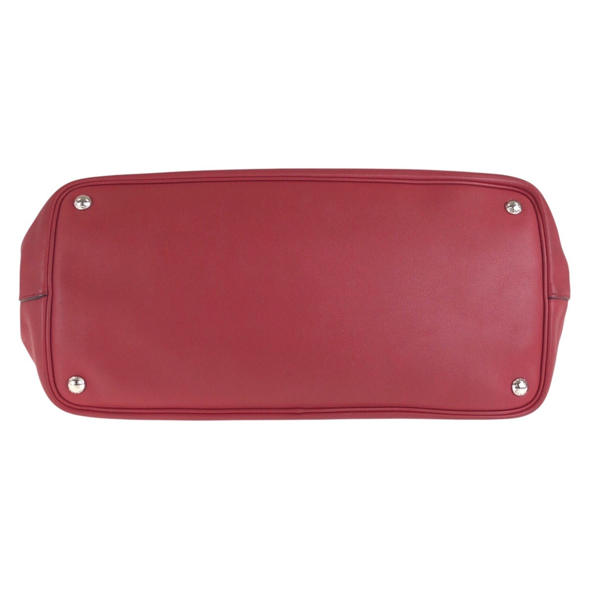 16683
PRADA プラダ レッド シルバー金具 レザー トートバッグ ショルダーバッグ レディース ABP74