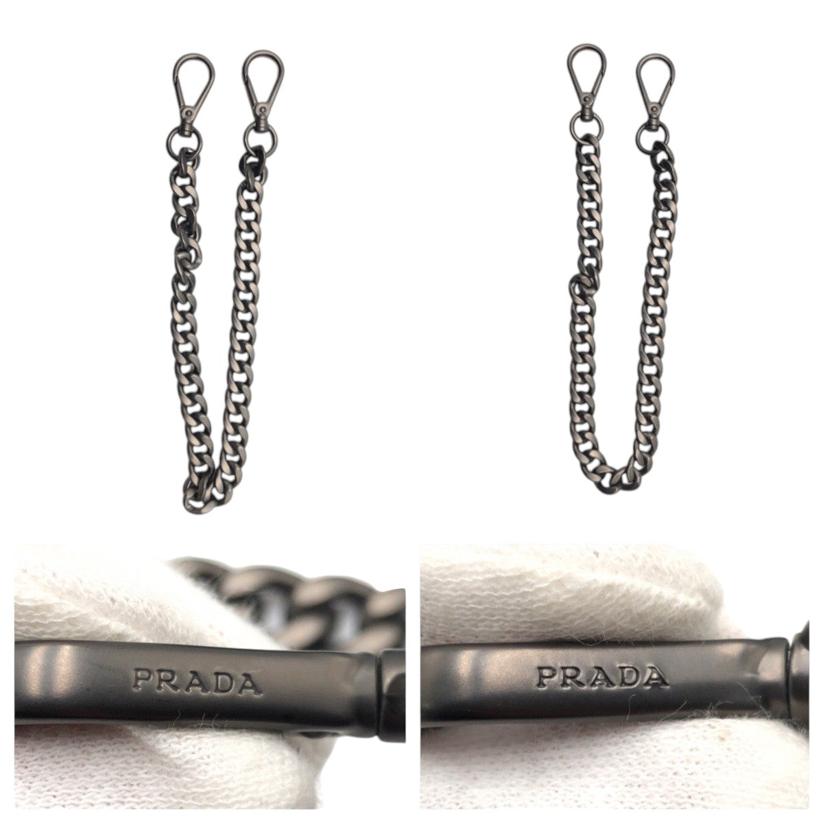 17764
PRADA プラダ ネイビー ブラック金具 レザー / プラスチック 長財布 ロングウォレット メンズ SA