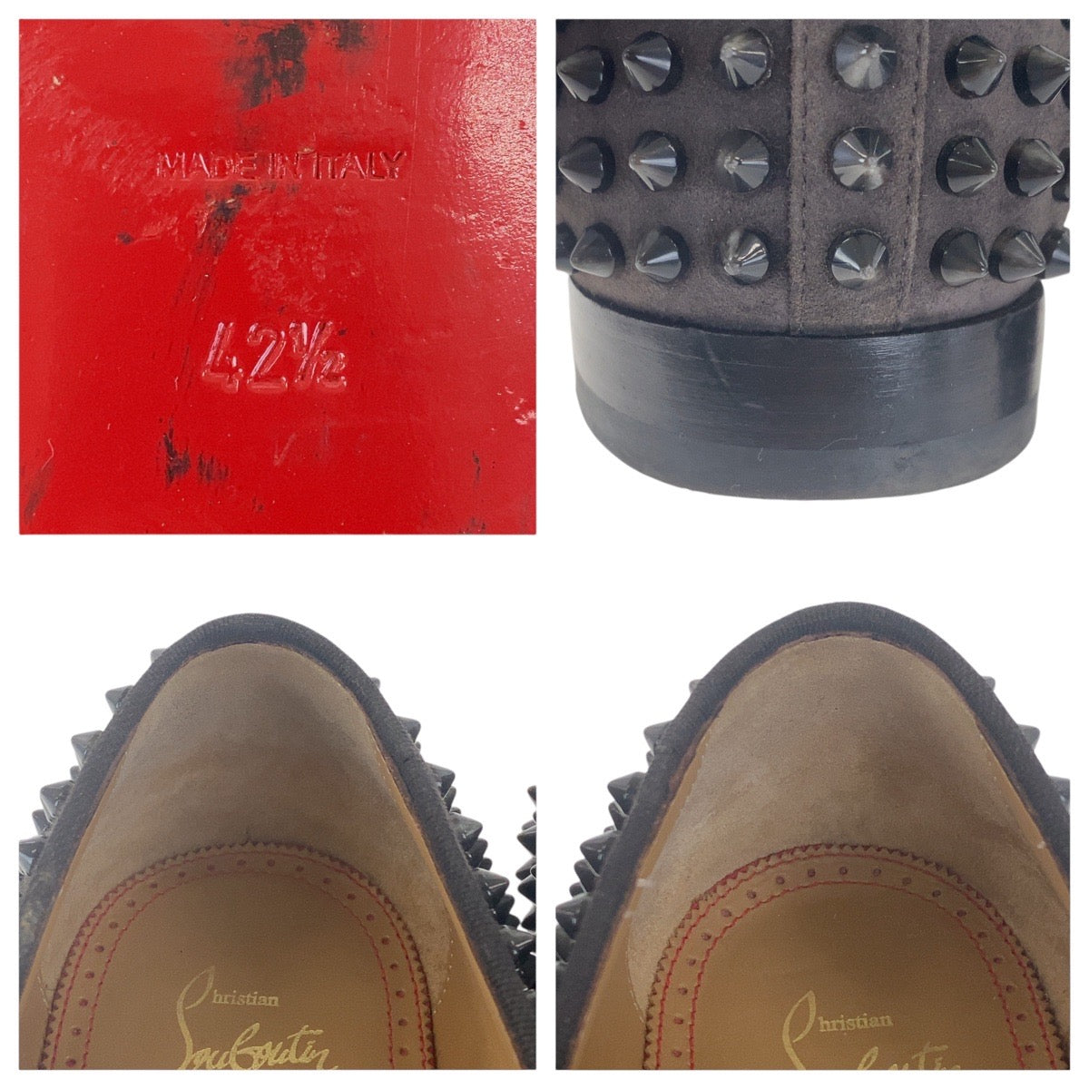 16803
Christian Louboutin クリスチャンルブタン ダンデライオン 42.5/27.5 ブラウン スウェード ローファー スリッポン メンズ