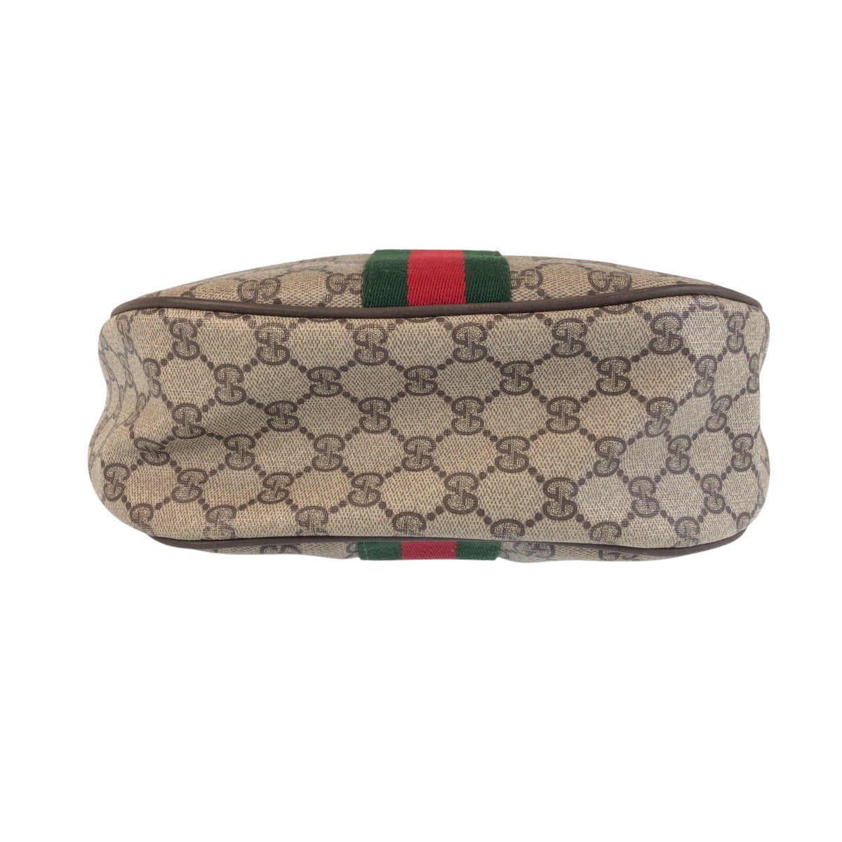 16835
GUCCI グッチ ヴィンテージ オールドグッチ シェリーライン ベージュ ブラウン シルバー金具 GGスプリームキャンバス 68 001 3840 ショルダーバッグ ポシェット レディース AB40
