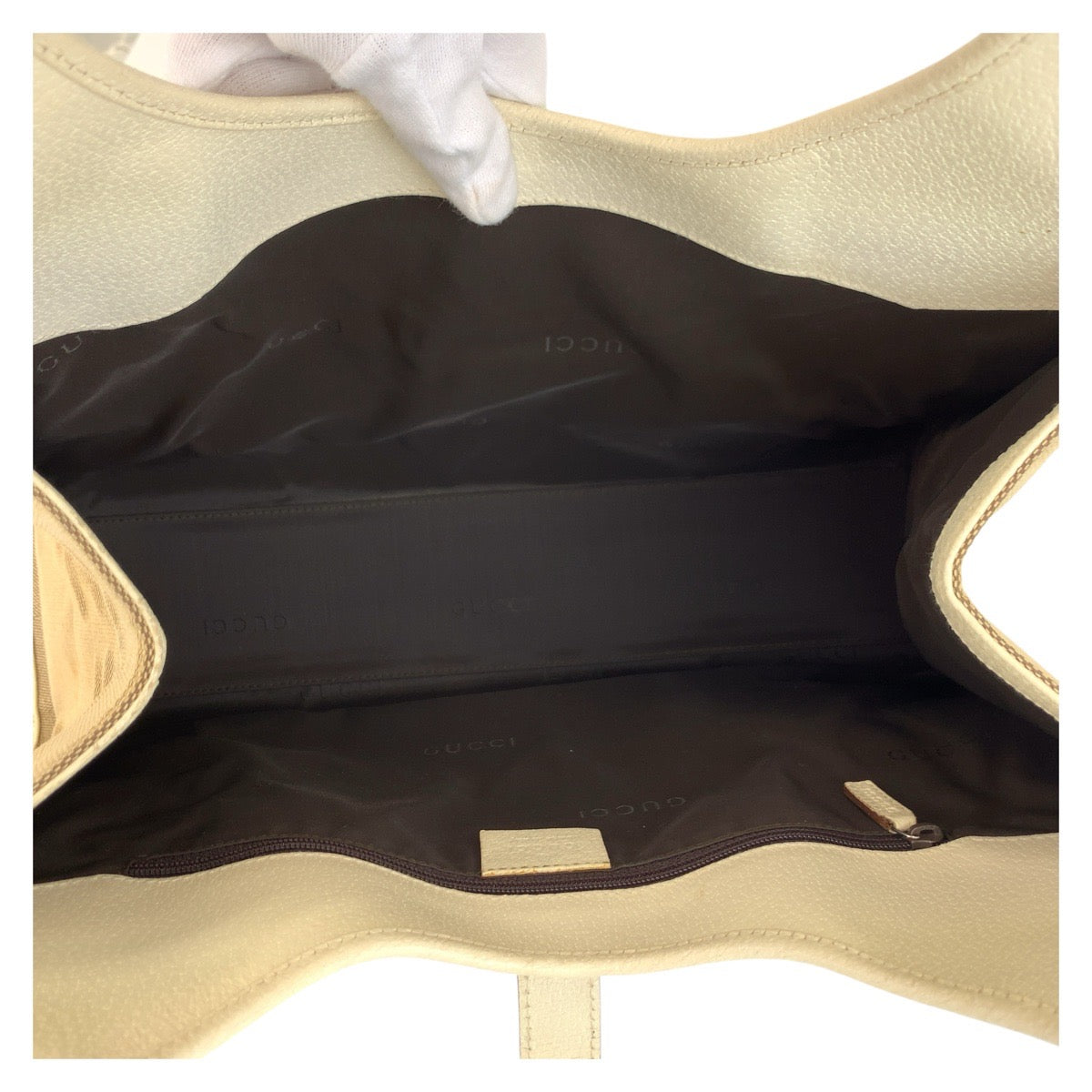 16841
GUCCI グッチ ジャッキー ベージュ アイボリー キャンバス / レザー 002 1066 ショルダーバッグ レディース AB40