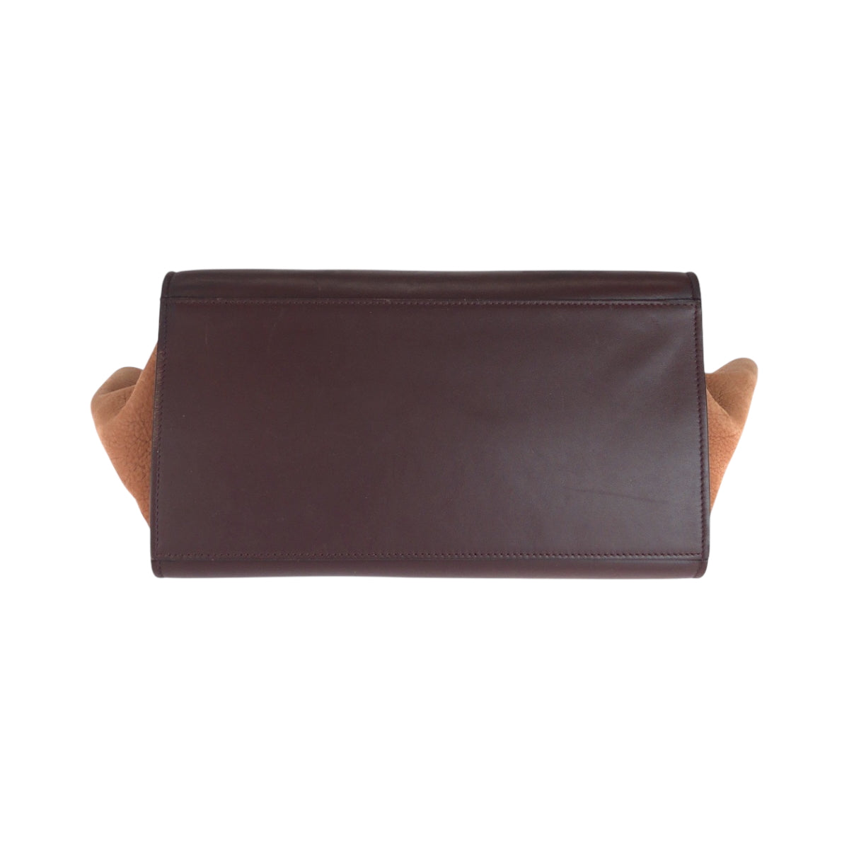 16865
CELINE セリーヌ トラペーズ ボルドー アイボリー オレンジ ゴールド金具 レザー / スウェード ショルダーバッグ ハンドバッグ 2way レディース AB45