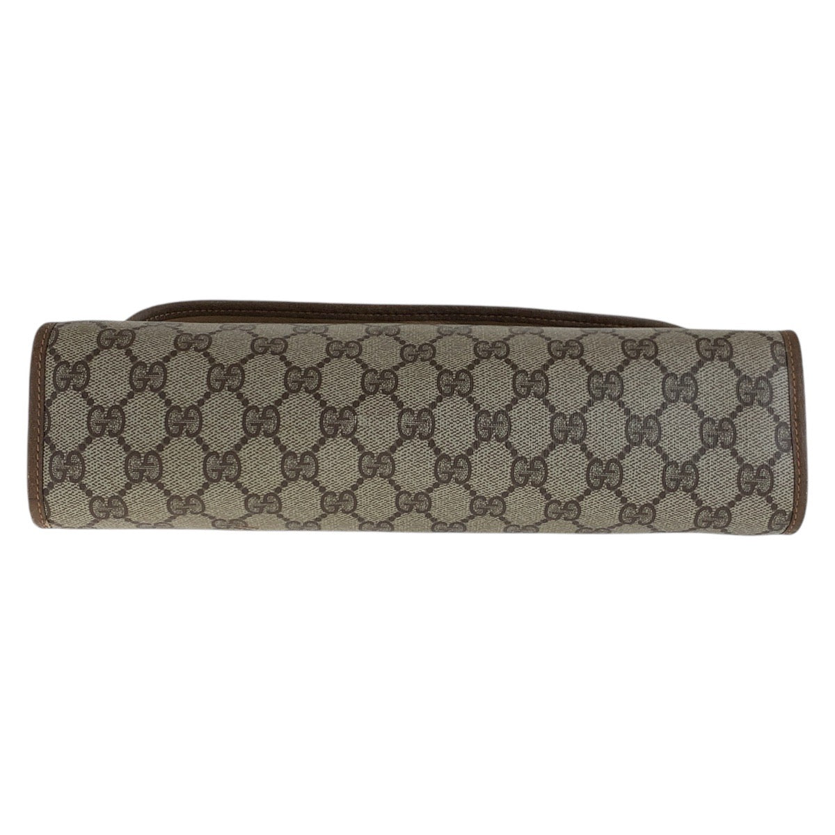 16881
GUCCI グッチ ヴィンテージ シェリーライン オールドグッチ ベージュ ブラウン ゴールド金具 GGスプリームキャンバス / レザー 89 01 031 クラッチバッグ レディース AB16
