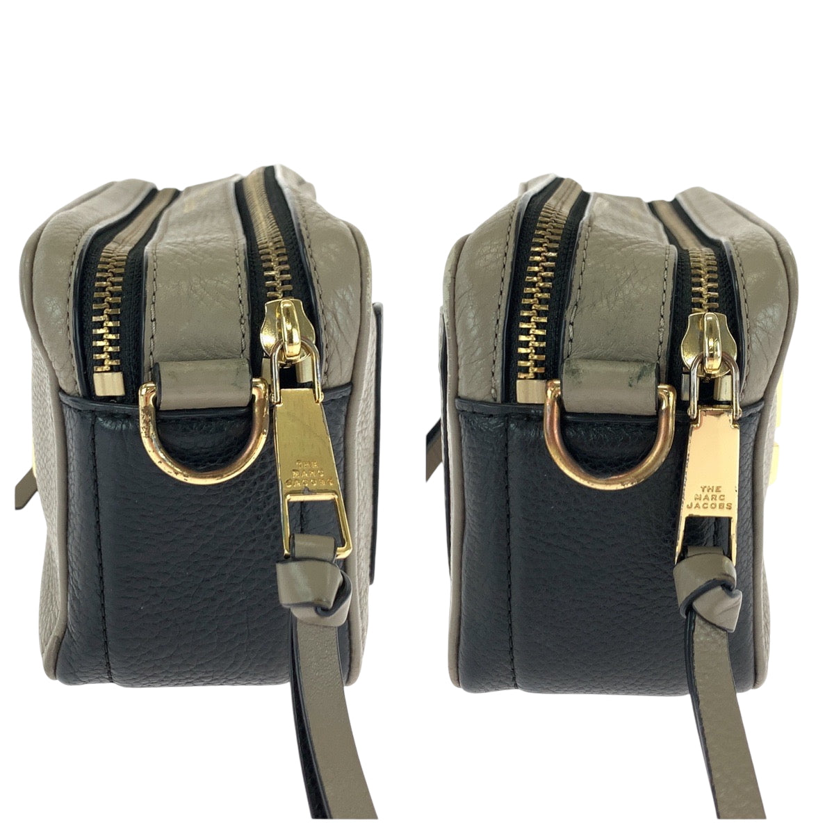 16900
MARC BY MARC JACOBS マークバイマークジェイコブス ベージュ ブラック ゴールド金具 レザー F SE 2250 ショルダーバッグ ポシェット レディース AB11