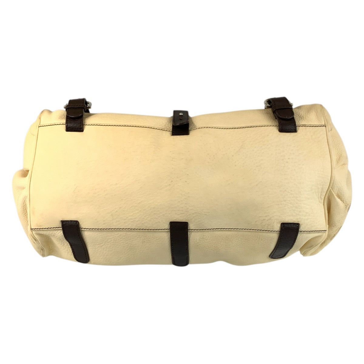 16905
Salvatore Ferragamo サルヴァトーレフェラガモ ベージュ アイボリー シルバー金具 レザー EZ-21 6954 ショルダーバッグ レディース AB35