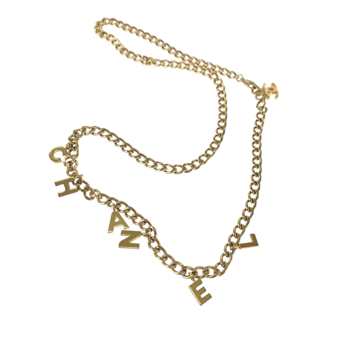 16991
CHANEL シャネル ココマーク ゴールド メッキ チェーンベルト ネックレス 02 A刻印 レディース SA130