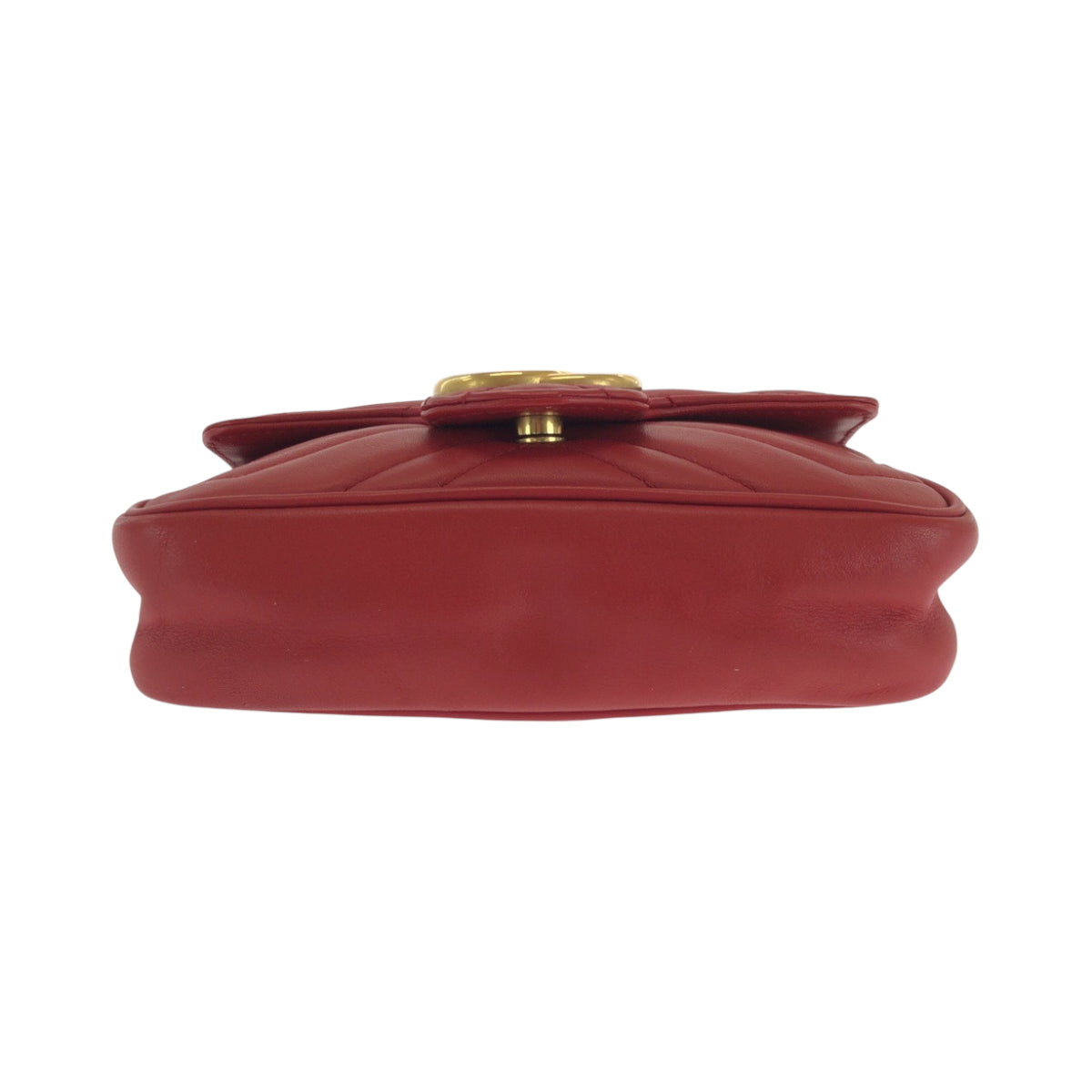 17079
GUCCI グッチ GGマーモント レッド ゴールド金具 レザー 476433 チェーンショルダーバッグ レディース A76