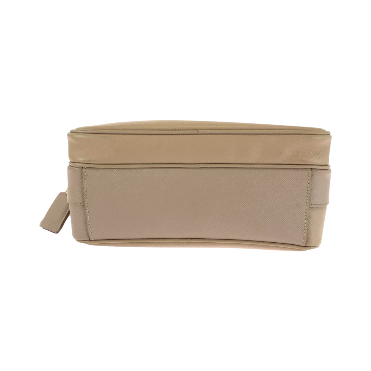 17099
PRADA プラダ サフィアーノ 三角ロゴプレート ピンクベージュ ゴールド金具 レザー BT1010 ショルダーバッグ ポシェット レディース ABP58