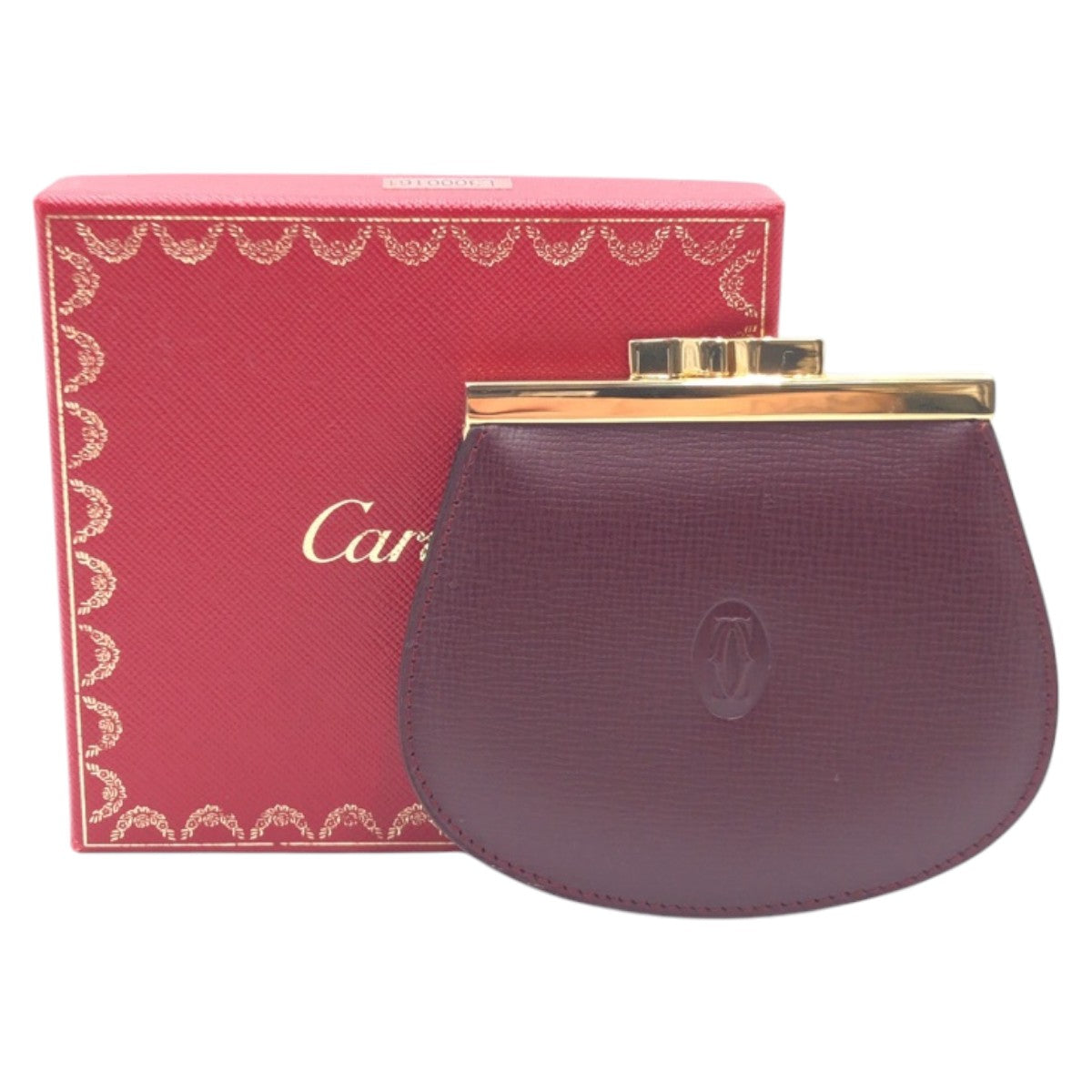 17100
CARTIER カルティエ マストライン レッド ワインレッド ゴールド レザー コインケース 小銭入れ レディース A16