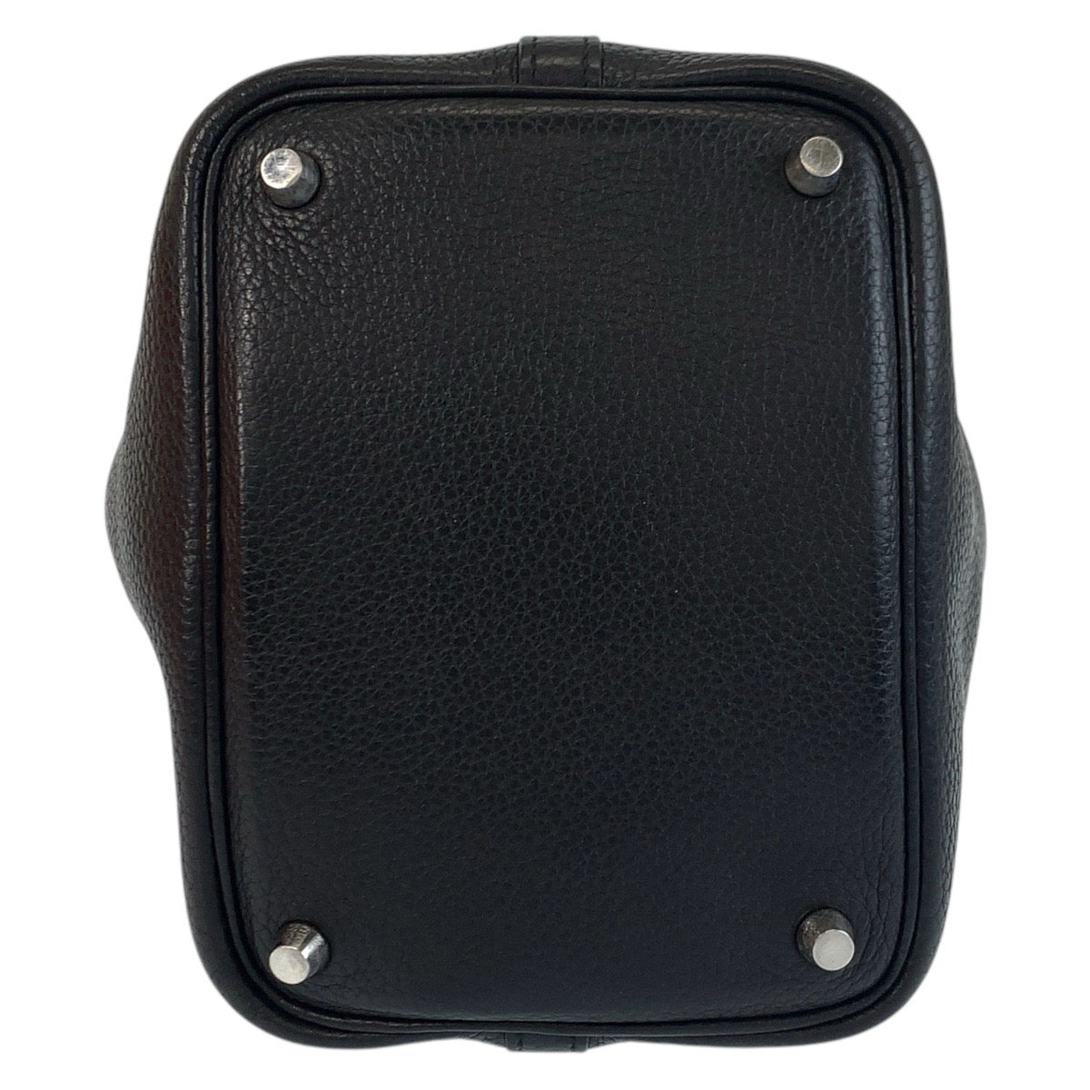 17302
HERMES エルメス ピコタンロックPM ブラック 黒 シルバー金具 トリヨンクレマンス ハンドバッグ □P刻印 レディース ABP500