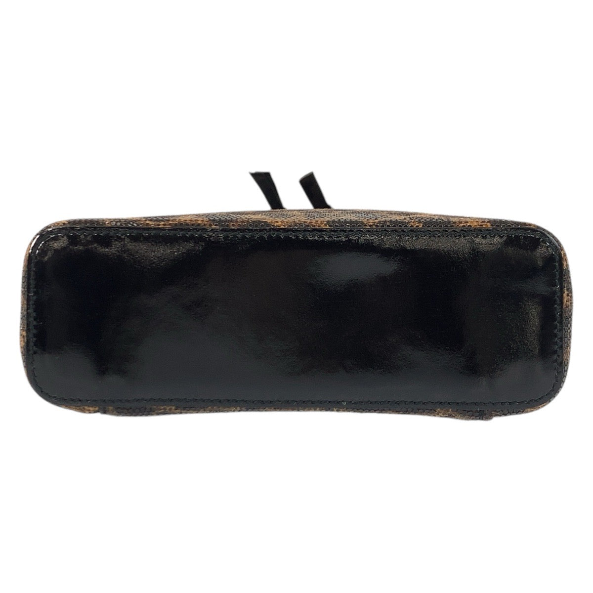 17311
LOEWE ロエベ ヴィンテージ レオパード ブラウン ブラック ゴールド金具 PVC / エナメル ハンドバッグ バニティバッグ レディース A32