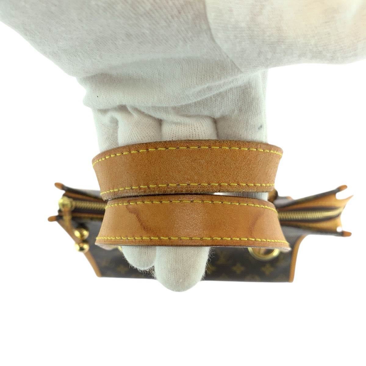 17329
LOUIS VUITTON ルイヴィトン モノグラム ポパンクール オ ブラウン ゴールド金具 PVC / レザー M40007 トートバッグ ショルダーバッグ レディース AB59