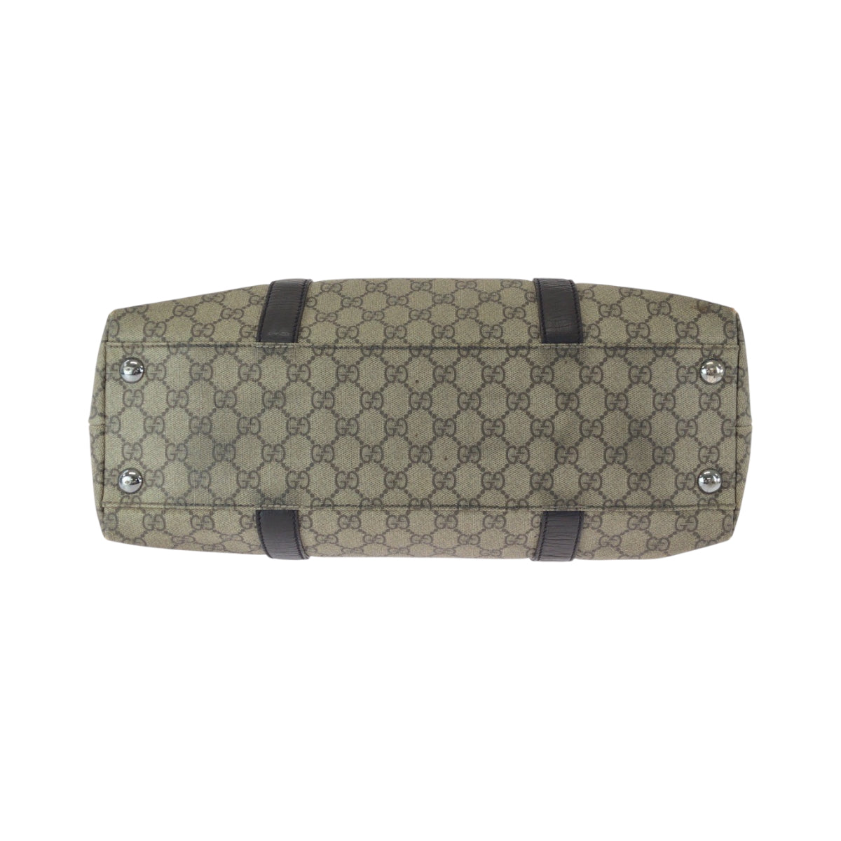 17335
GUCCI グッチ ベージュ ダークブラウン シルバー金具 GGスプリームキャンバス 415288 トートバッグ ショルダーバッグ レディース AB26