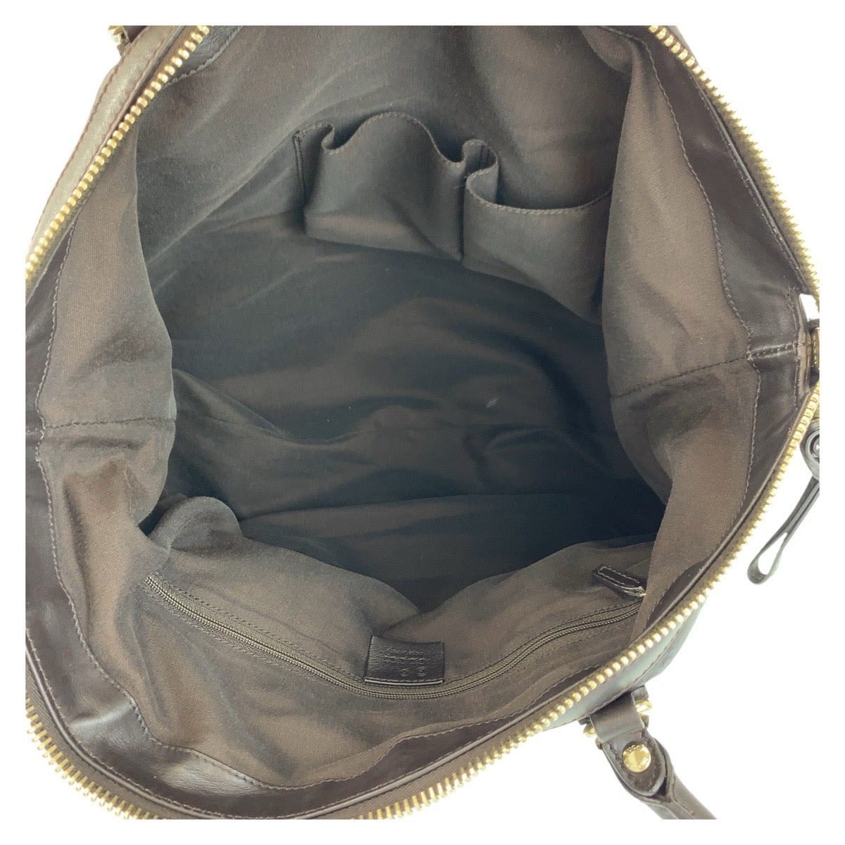 17341
GUCCI グッチ グッチシマ ブラウン ゴールド金具 レザー 327793 トートバッグ ショルダーバッグ レディース ABP58
