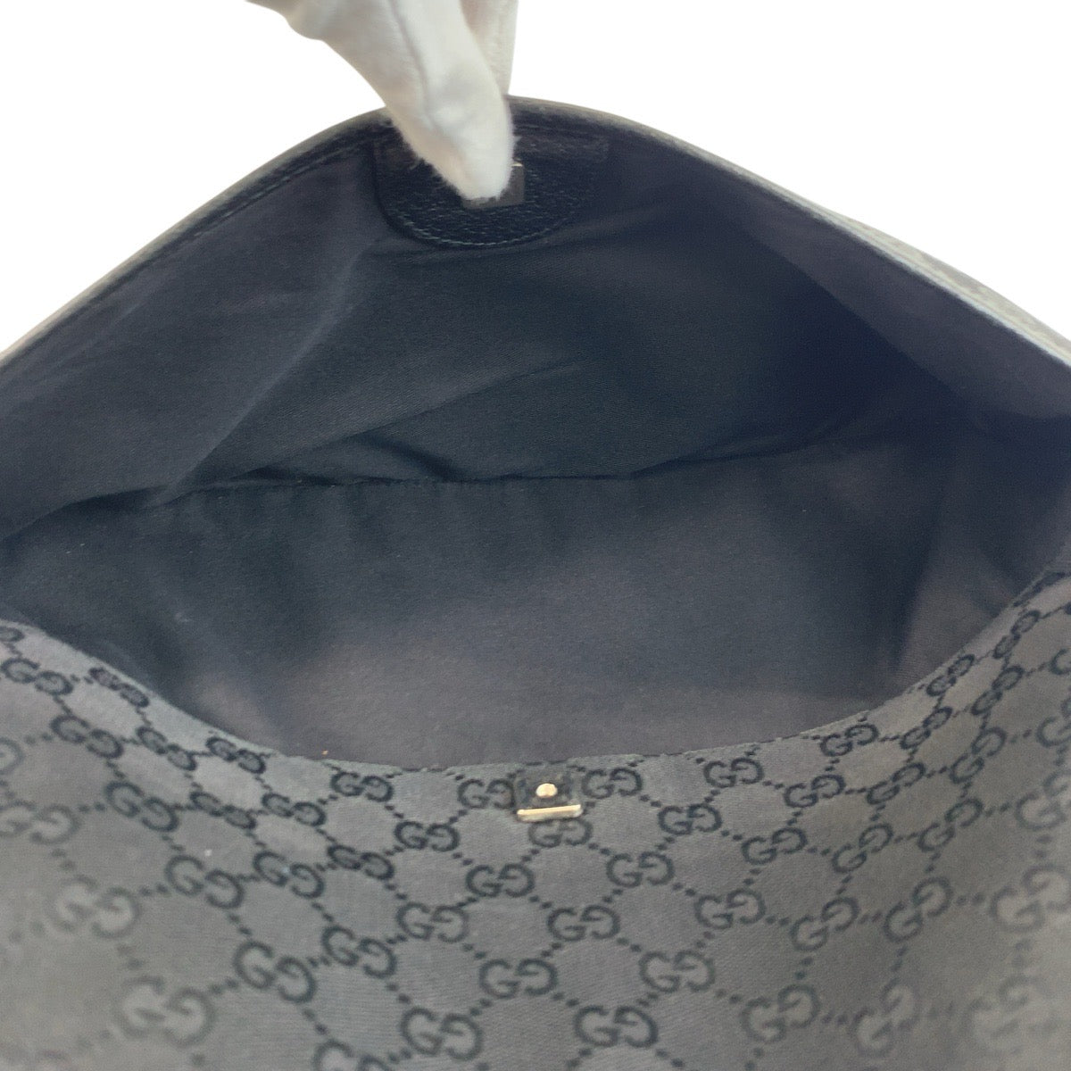 17531
GUCCI グッチ ブラック 黒 シルバー金具 GGキャンバス / レザー 132260 ショルダーバッグ トートバッグ レディース ABP40