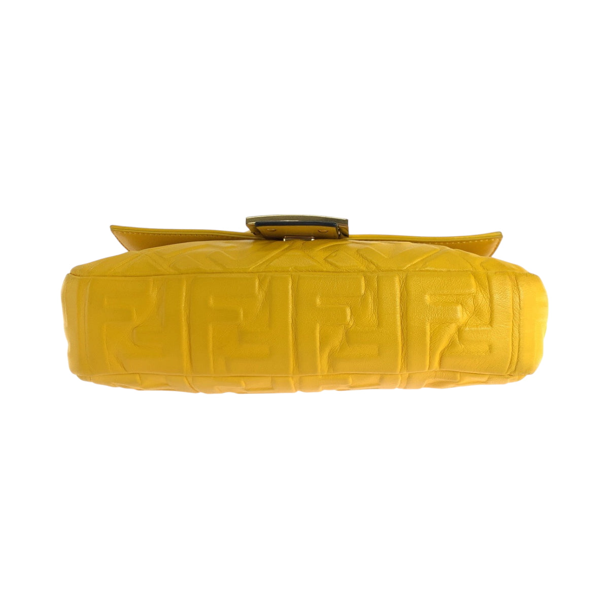 17605
FENDI フェンディ ズッカ マンマバケット イエロー ゴールド金具 レザー 8BR600 ショルダーバッグ メッセンジャーバッグ メンズ ABP134