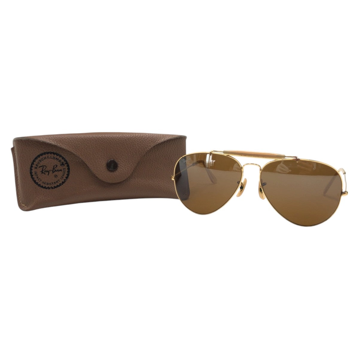 17634
Ray-Ban レイバン ヴィンテージ B&L RAY-BAN U.S.A ティアドロップ ゴールド ブラウン メタル サングラス 男女兼用 ティアドロップ メンズ ABP24