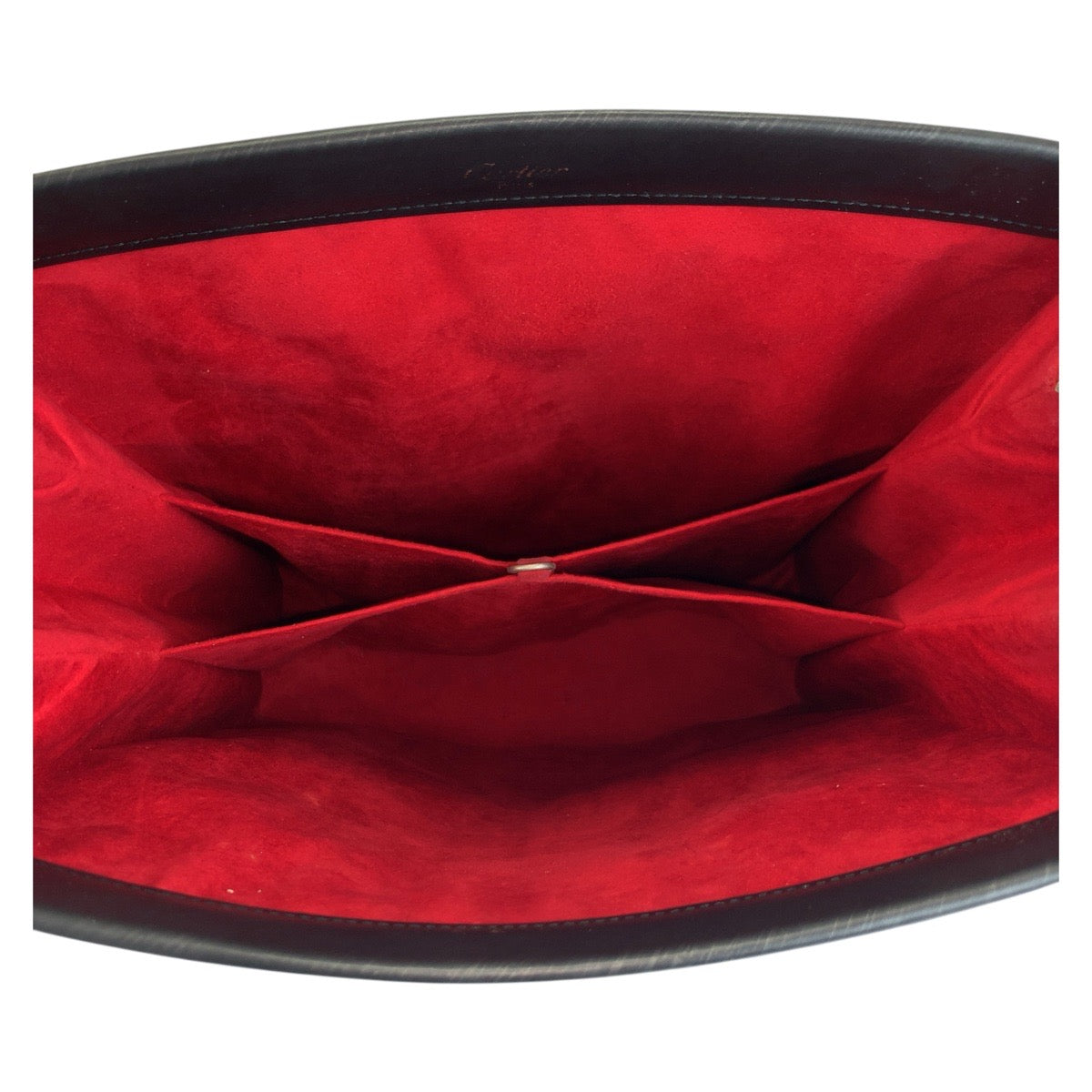 17652
CARTIER カルティエ トリニティ ブラック 黒 レザー ショルダーバッグ レディース AB29