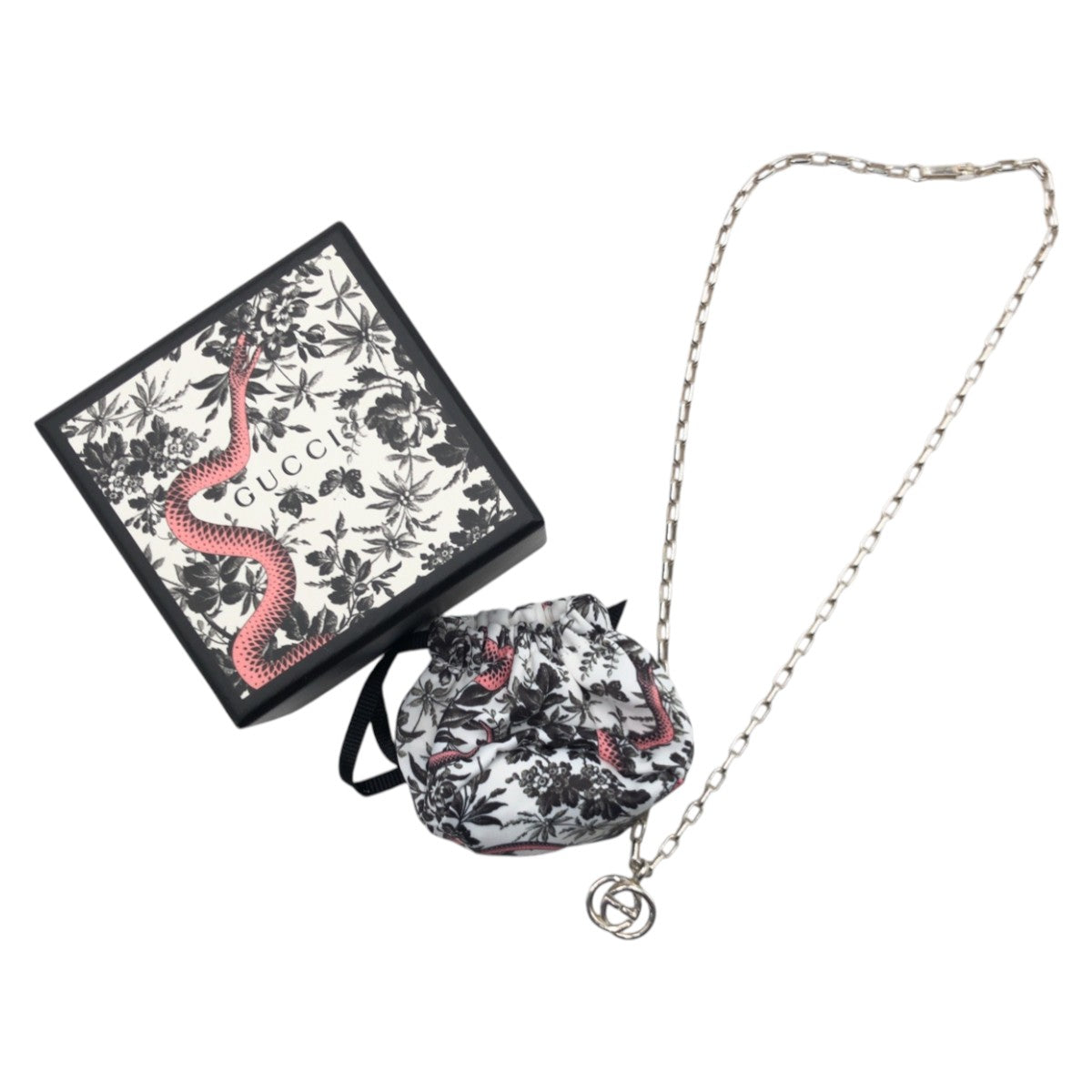 17690
GUCCI グッチ インターロッキングG シルバー SV925 シルバー 4217G 8402 ネックレス 男女兼用 レディース AB20