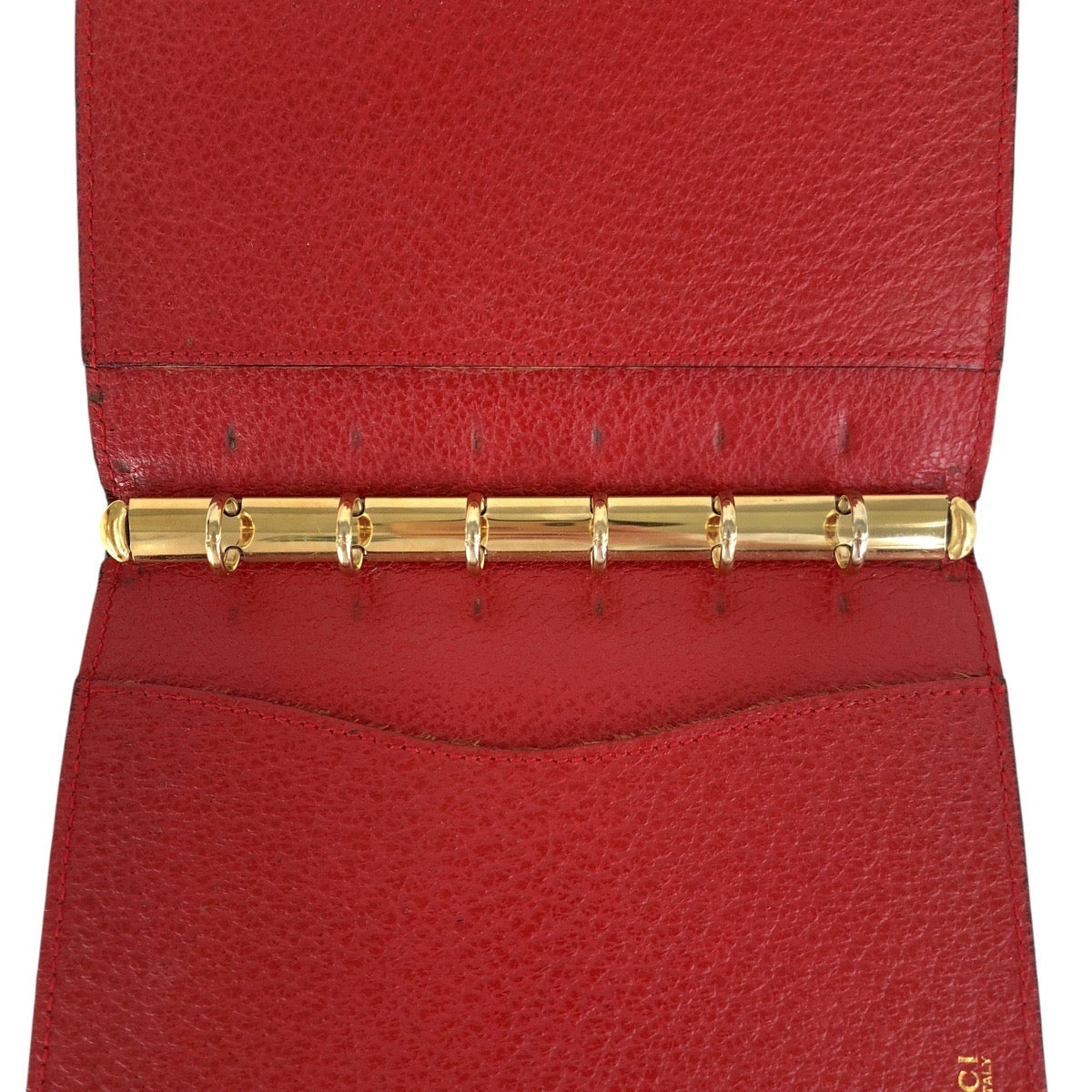 17733
GUCCI グッチ ヴィンテージ ホースビット レッド ゴールド金具 レザー 031 2778 0368 0 手帳カバー 男女兼用 レディース AB14