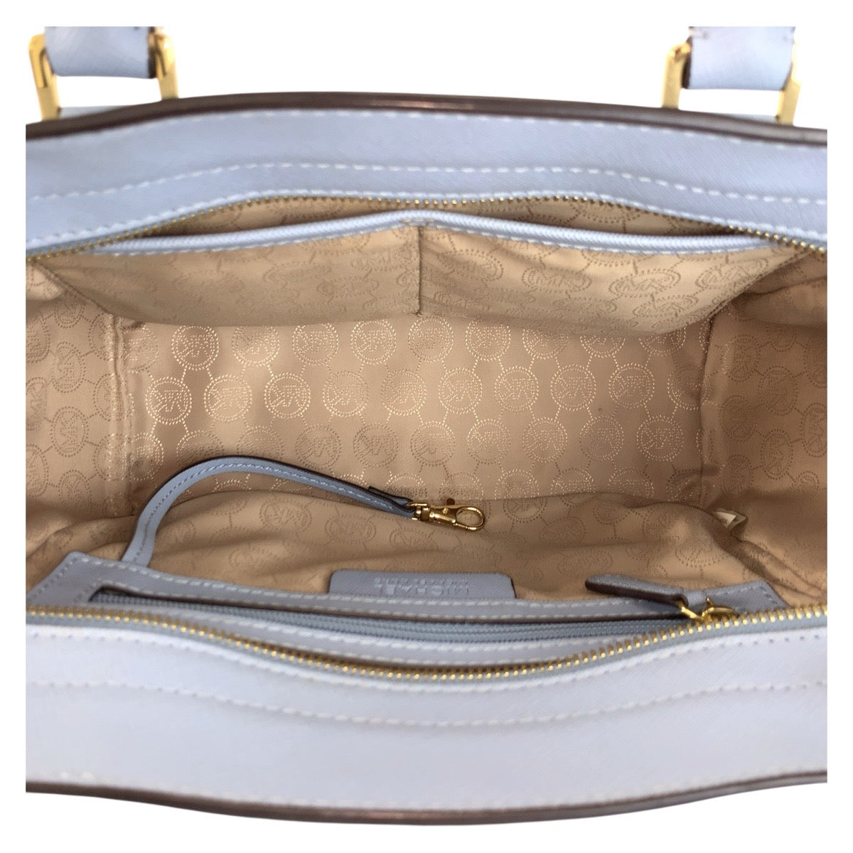 17854
Michael Kors Blue Gold Hardware Leather Handbag Shoulder Bag 2-way Women's ABP16