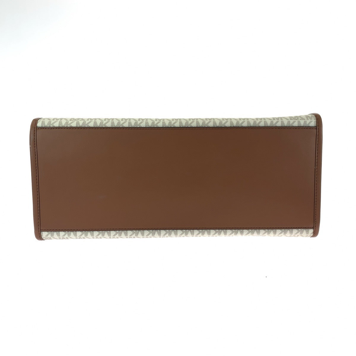 17868
Michael Kors マイケルコース ホワイト ブラウン PVC ショルダーバッグ トートバッグ レディース A