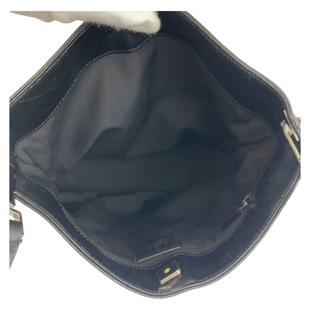 17895
GUCCI グッチ ブラック 黒 シルバー金具 GGキャンバス / レザー 143745 ショルダーバッグ レディース ABP35