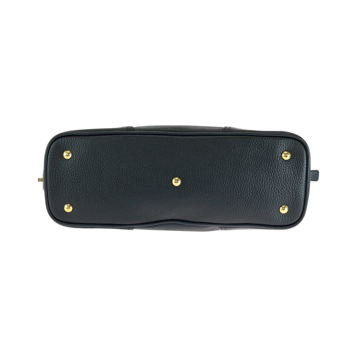 17903
MCM Logo Black Gold Hardware Leather Handbag Tote Bag Women's ABP28