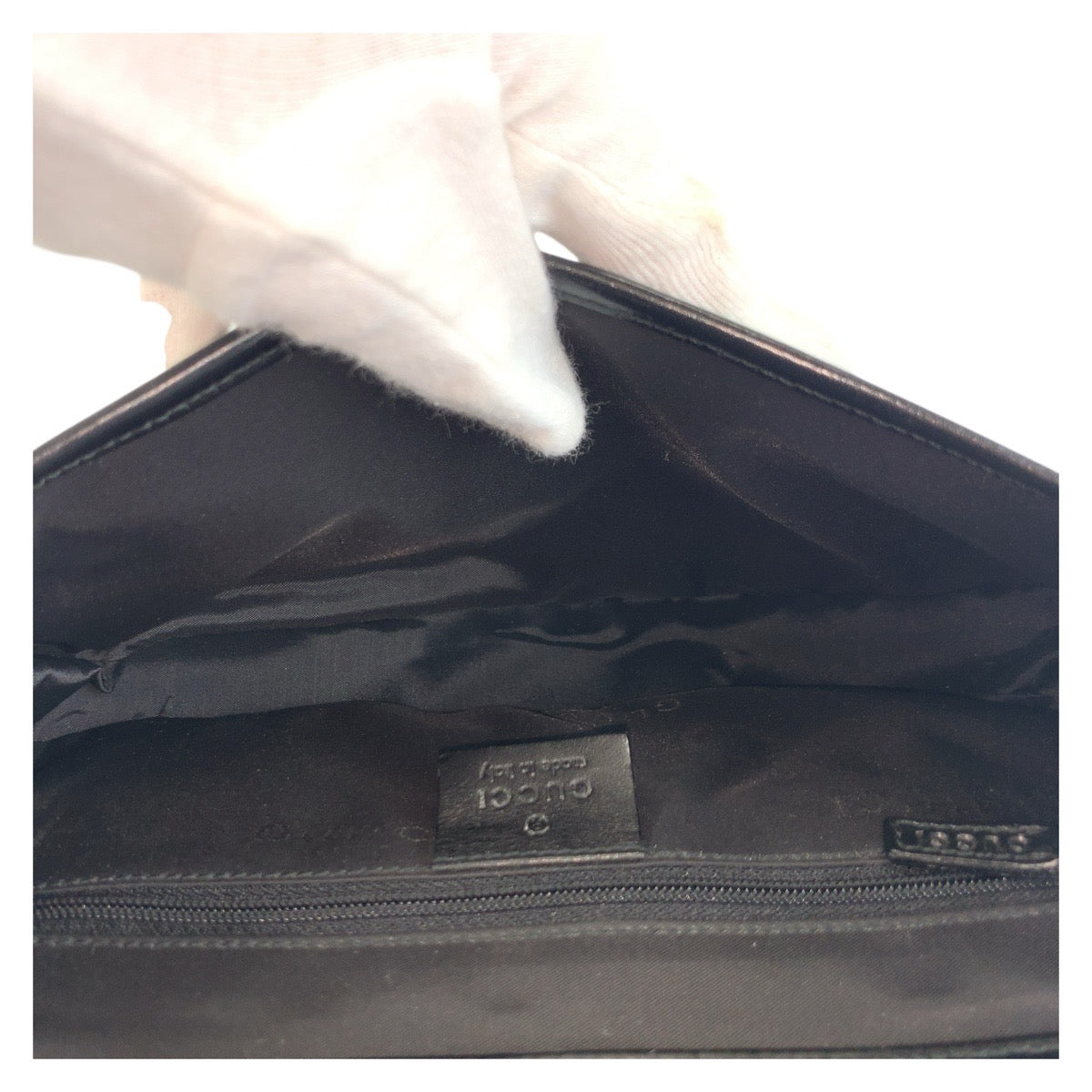 17911
GUCCI グッチ ジャッキー ブラック 黒 シルバー金具 レザー 001 3824 ショルダーバッグ レディース