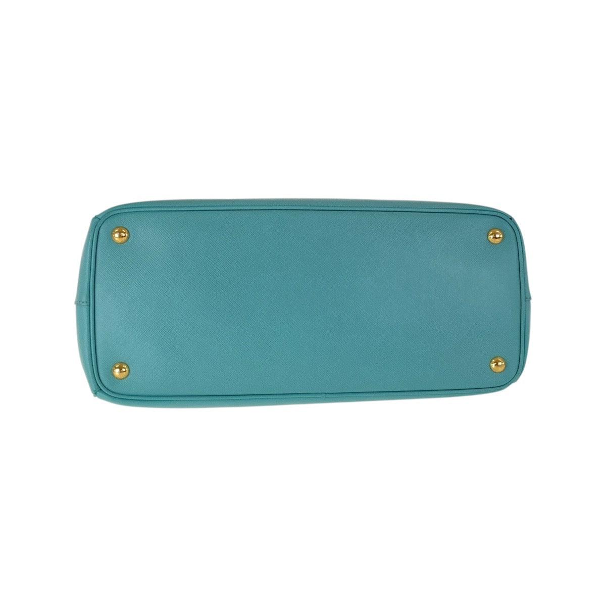 18069
PRADA プラダ サフィアーノ 三角ロゴプレート ガレリア グリーン ミントグリーン ゴールド金具 レザー トートバッグ ハンドバッグ レディース ABP70