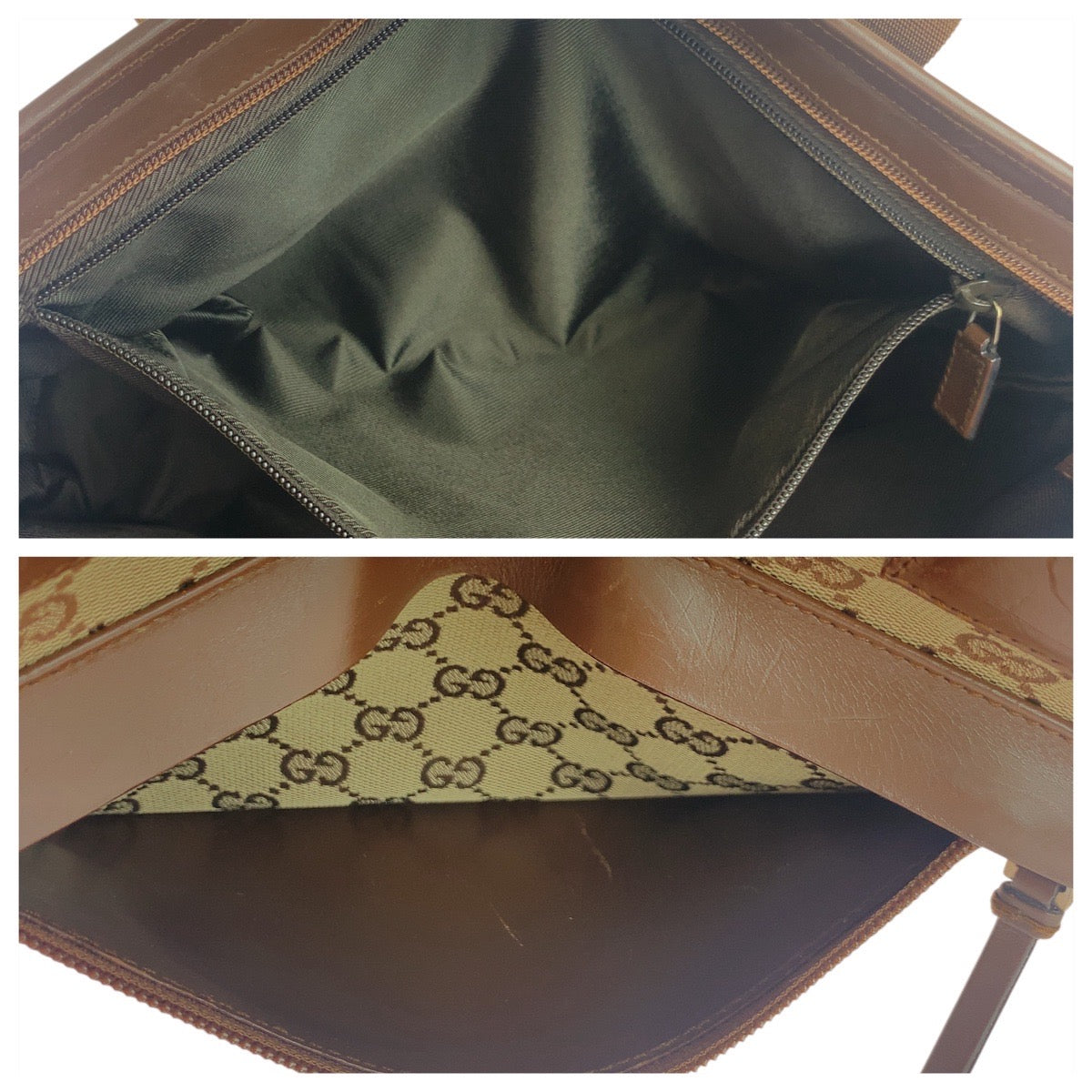 18087
GUCCI グッチ ベージュ ブラウン GGキャンバス / レザー 34339 トートバッグ ショルダーバッグ レディース ABP40