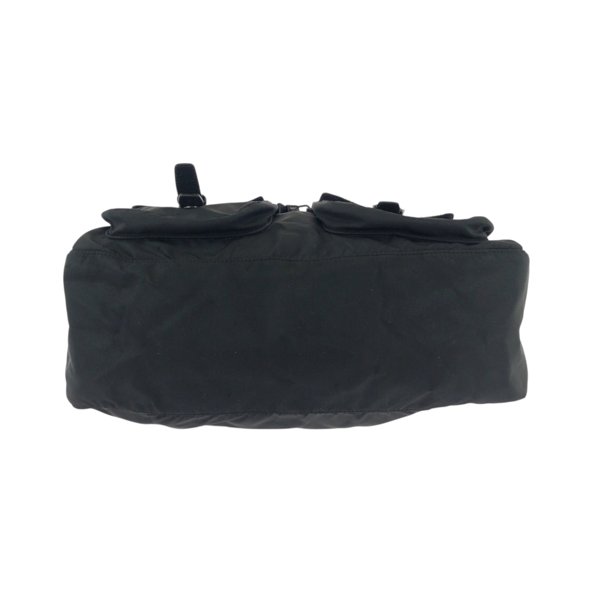 18096
PRADA プラダ テスート 三角ロゴプレート ブラック 黒 シルバー金具 ナイロン ジョルダーバッグ メッセンジャーバッグ レディース AB