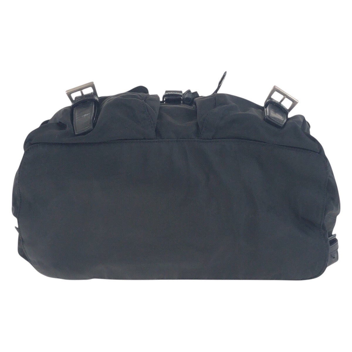 18110
PRADA プラダ テスート 三角ロゴプレート ブラック 黒 シルバー金具 ナイロン バックパック リュックサック レディース AB42